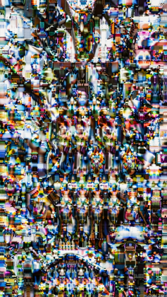 a close up of a television screen with a lot of different images