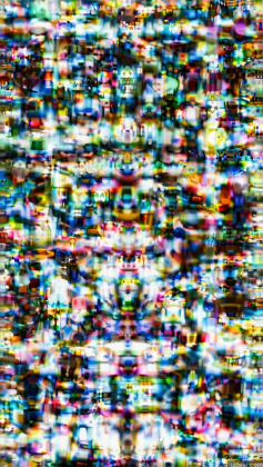a close up of a television screen with a lot of small pixels