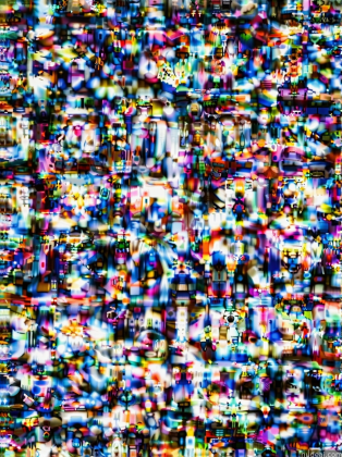 a close up of a television screen with a lot of small pixels