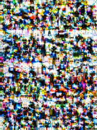 a close up of a television screen with a lot of small pixels