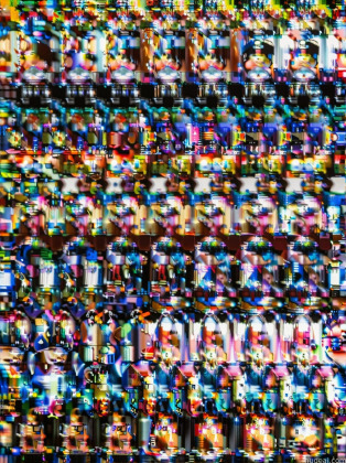 a close up of a television screen with a lot of different images