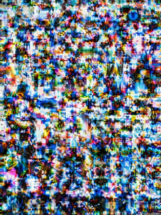 a close up of a television screen with a lot of colors