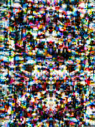a close up of a television screen with a lot of different colors