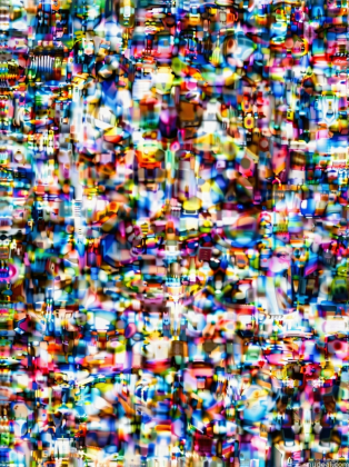 a close up of a television screen with a lot of people watching it