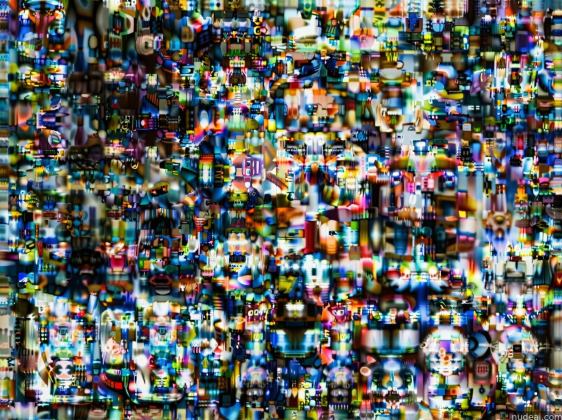 a close up of a television screen with a lot of different images