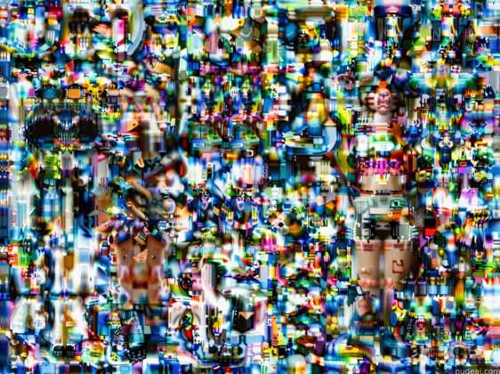 a close up of a television screen with a lot of different images