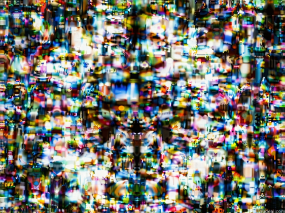 a close up of a television screen with a lot of people