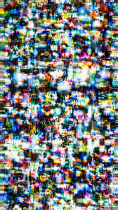 a close up of a television screen with a lot of different colors